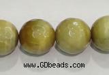 CTE906 15.5 inches 16mm faceted round golden tiger eye beads