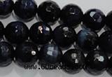 CTE934 15.5 inches 12mm faceted round dyed blue tiger eye beads