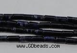 CTE946 15.5 inches 4*8mm tube dyed blue tiger eye beads wholesale