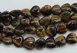 CTE97 15.5 inches 8*8mm heart yellow tiger eye beads wholesale