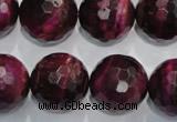 CTE978 15.5 inches 20mm faceted round dyed red tiger eye beads