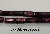 CTE987 15.5 inches 6*10mm tube dyed red tiger eye beads wholesale