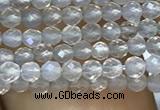 CTG1001 15.5 inches 2mm faceted round tiny grey agate beads