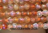 CTG1003 15.5 inches 2mm faceted round tiny red agate beads