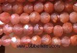 CTG1005 15.5 inches 2mm faceted round tiny south red agate beads