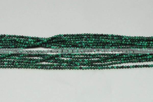 CTG102 15.5 inches 2mm round tiny synthetic malachite beads wholesale