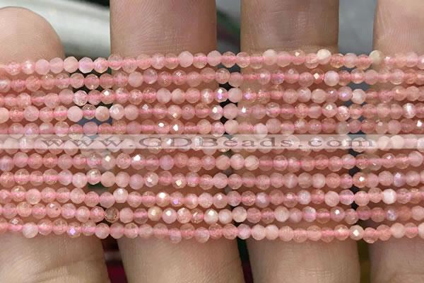 CTG1031 15.5 inches 2mm faceted round tiny moonstone beads