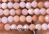 CTG1038 15.5 inches 2mm faceted round tiny pink aventurine beads