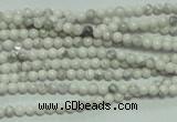 CTG105 15.5 inches 2mm round tiny white turquoise beads wholesale