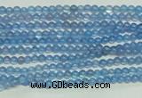 CTG107 15.5 inches 2mm round tiny blue agate beads wholesale