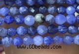 CTG1070 15.5 inches 2mm faceted round tiny sodalite beads