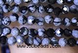 CTG1072 15.5 inches 2mm faceted round tiny snowflake obsidian beads