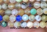 CTG1081 15.5 inches 2mm faceted round tiny chrysocolla beads