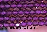 CTG1083 15.5 inches 2mm faceted round tiny purple garnet beads