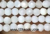 CTG1088 15.5 inches 2mm faceted round tiny mother of pearl beads