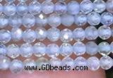 CTG1092 15.5 inches 2mm faceted round tiny quartz glass beads