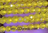 CTG1093 15.5 inches 2mm faceted round tiny quartz glass beads