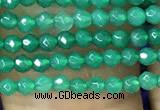 CTG1096 15.5 inches 2mm faceted round tiny quartz glass beads