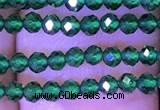 CTG1098 15.5 inches 2mm faceted round tiny quartz glass beads