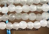 CTG1110 15.5 inches 3mm faceted round tiny white agate beads