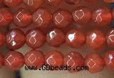 CTG1113 15.5 inches 3mm faceted round tiny red agate beads