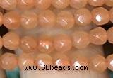 CTG1151 15.5 inches 3mm faceted round tiny red aventurine beads