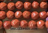 CTG1159 15.5 inches 3mm faceted round tiny red jasper beads