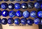 CTG1194 15.5 inches 3mm faceted round tiny dyed lapis lazuli beads