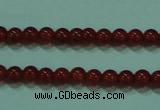 CTG12 15.5 inch 3mm round A grade tiny red agate beads wholesale