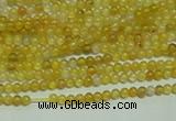 CTG121 15.5 inches 2mm round tiny yellow agate beads wholesale