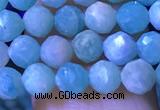 CTG1214 15.5 inches 4mm faceted round tiny amazonite beads