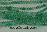 CTG122 15.5 inches 2mm round tiny green agate beads wholesale