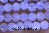 CTG1304 15.5 inches 3mm faceted round blue lace agate beads wholesale