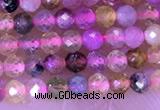 CTG1325 15.5 inches 2mm faceted round tourmaline beads wholesale