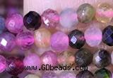 CTG1327 15.5 inches 3mm faceted round tourmaline beads wholesale