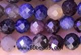 CTG1338 15.5 inches 4mm faceted round ruby & sapphire beads