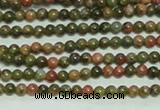 CTG134 15.5 inches 3mm round tiny unakite gemstone beads wholesale