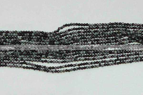 CTG136 15.5 inches 3mm round tiny snowflake obsidian beads wholesale