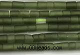 CTG1374 15.5 inches 1.5*2.5mm tube tiny green jade beads