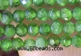 CTG1381 15.5 inches 2mm faceted round tiny diopside quartz beads