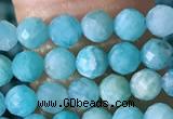 CTG1392 15.5 inches 3mm faceted round tiny amazonite beads