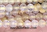 CTG1405 15.5 inches 2mm faceted round golden rutilated quartz beads