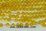 CTG141 15.5 inches 3mm round tiny yellow agate beads wholesale