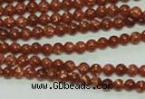 CTG142 15.5 inches 3mm round tiny goldstone beads wholesale