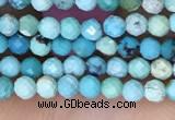 CTG1424 15.5 inches 2mm faceted round turquoise beads wholesale