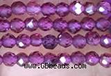 CTG1439 15.5 inches 2mm faceted round garnet beads wholesale