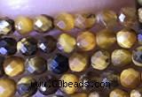 CTG1465 15.5 inches 2mm faceted round yellow tiger eye beads