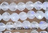 CTG1482 15.5 inches 3mm faceted round white moonstone beads