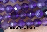 CTG1484 15.5 inches 3mm faceted round amethyst gemstone beads