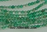 CTG152 15.5 inches 3mm round tiny green agate beads wholesale